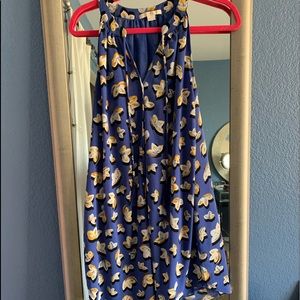 Blue floral dress